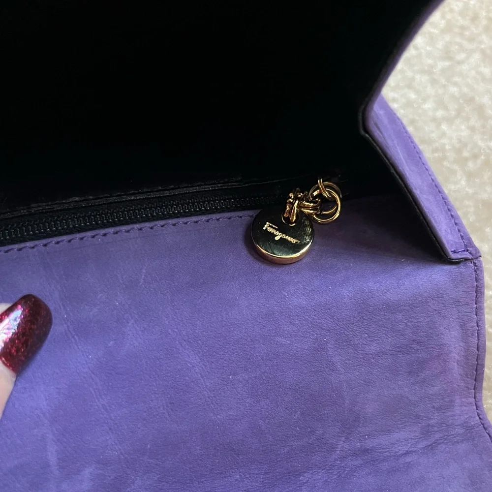 Authentic Salvatore Ferragamo Suede Purse - Picture 13 of 16